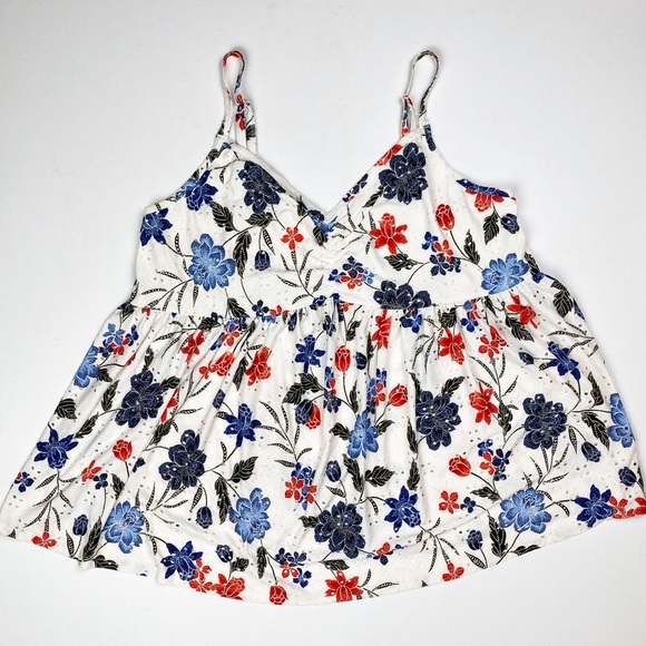 torrid Tops - Torrid Super Soft Floral Eyelet Babydoll Cami